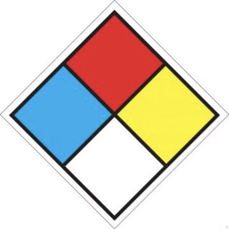 Accuform 10 in W, 10 in H, Adhesive Dura-Poly ZFD101XV